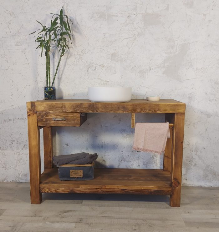 Mueble para baño de madera frontal - Antic Moama
