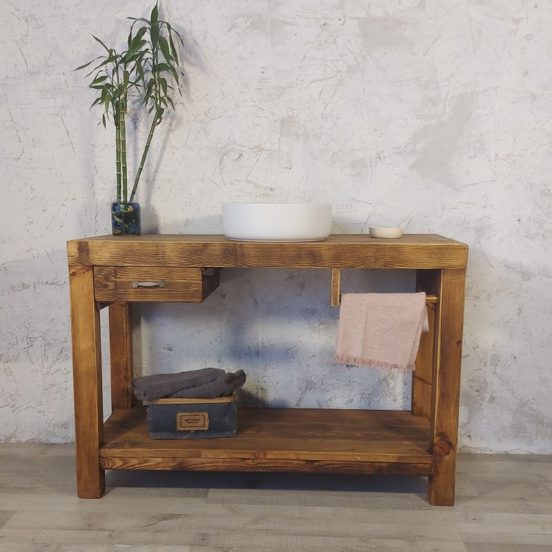 Mueble para baño de madera frontal - Antic Moama