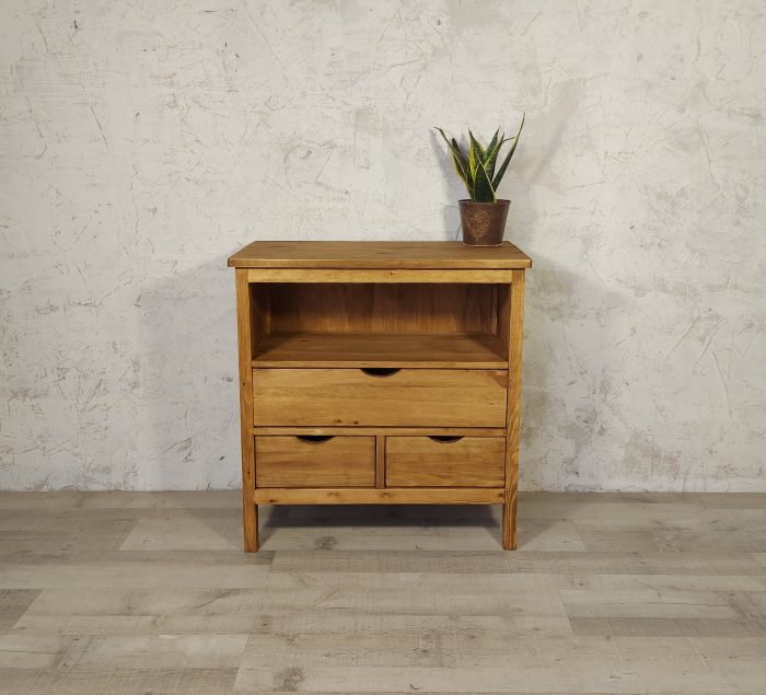 Mueble recibidor vintage de madera frontal- Antic Moama